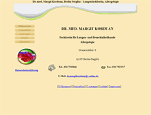 Tablet Screenshot of lungenfacharzt-berlin.de